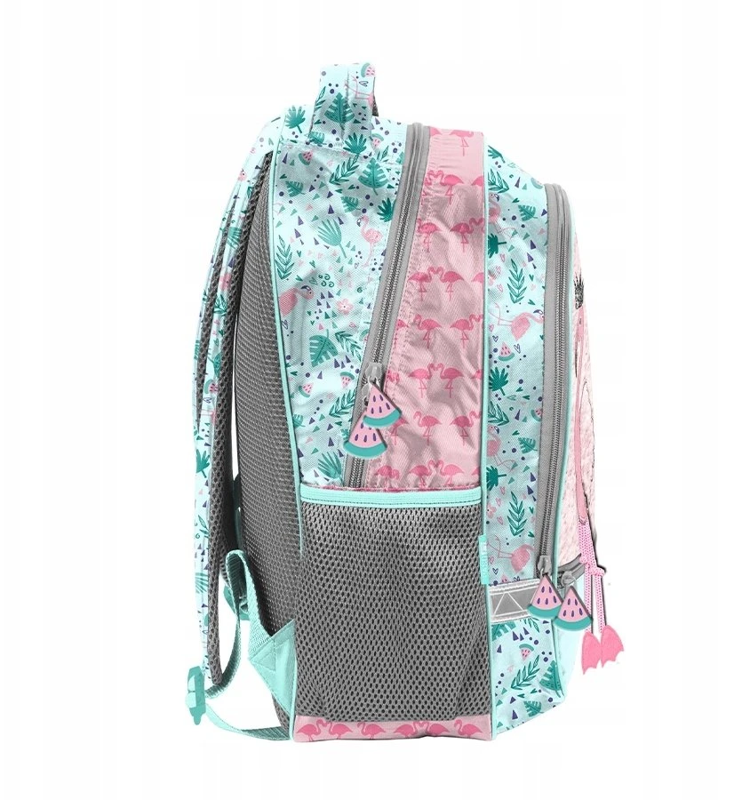 paso Backpack. žalias/pink. 28 cm x 15 cm x 38 cm