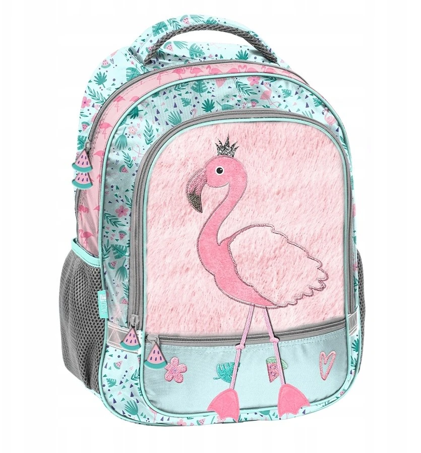 paso Backpack. žalias/pink. 28 cm x 15 cm x 38 cm