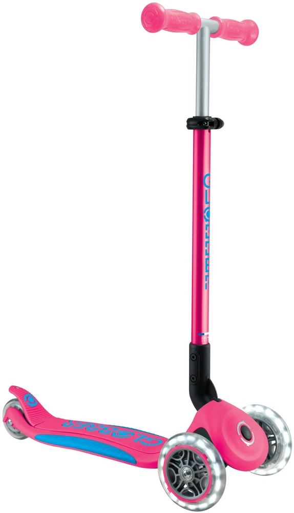 GLOBBER paspirtukas Elite Lights, spalva: fuksijos