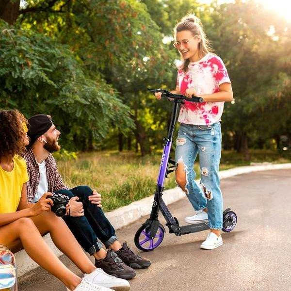 Violetinis paspirtukas Nils Extreme HM124T su diskiniu stabdžiu