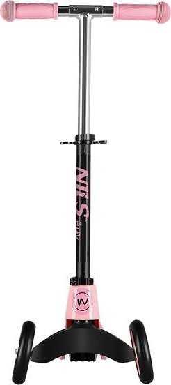 Triratis vaikiškas paspirtukas HLB202 Nils Extreme Ø12/10cm/ABEC5 rožinis/max 50kg