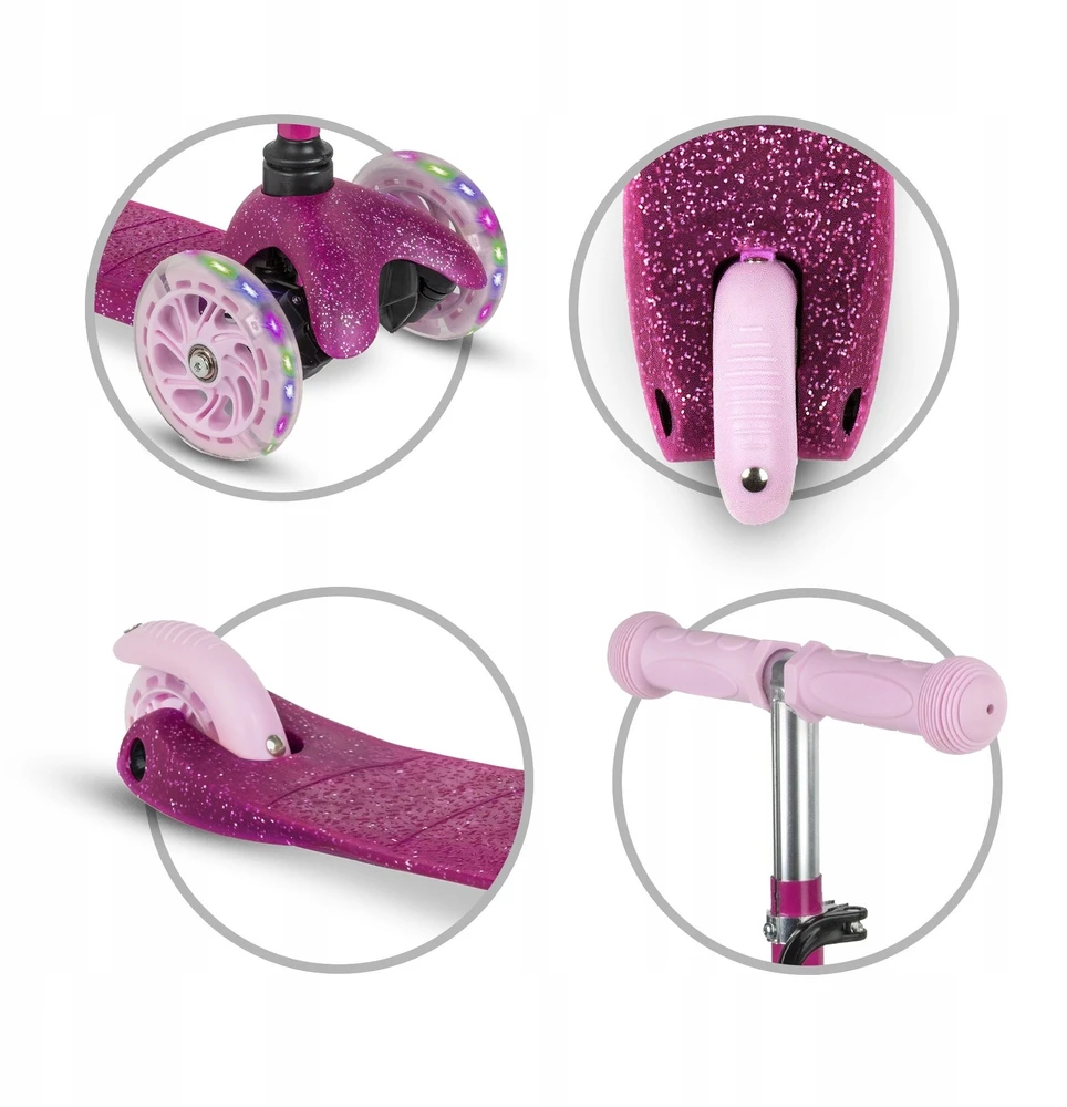 Paspirtukas Skids Control Paspirtukas BALANSOWA UNO GLITTER Rožinis 5906601709210
