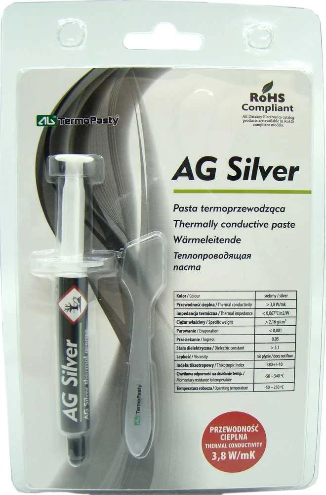 Ag Termopasty Termopasta AG Sidabrinis 3g 3.8W/mK