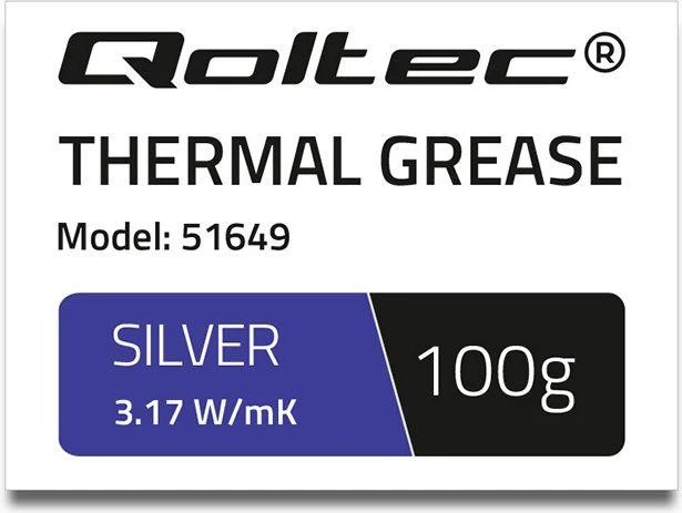 Qoltec terminė pasta 3.17 W/m-K 100g sidabrinė