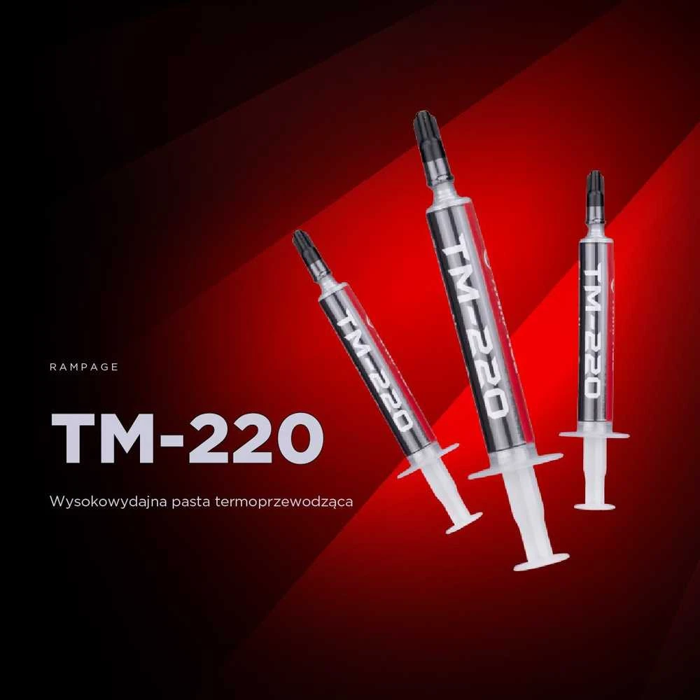 Rampage TM-220 terminė pasta 2g procesoriui 11w/m.K, mentele + IPA