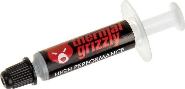 Thermal Grizzly | Terminis tepalas "Kryonaut" 1g | universalus | Šilumos laidumas: 12,5 W/mk * Šiluminė varža: 0,0032 K/W * Elektros laidumas: 0 pS/m * Klampumas: 130-170 Pas * Specifinis svoris: 3,7g/cm3 * Temperatūra: -200 °C / +350 °C W