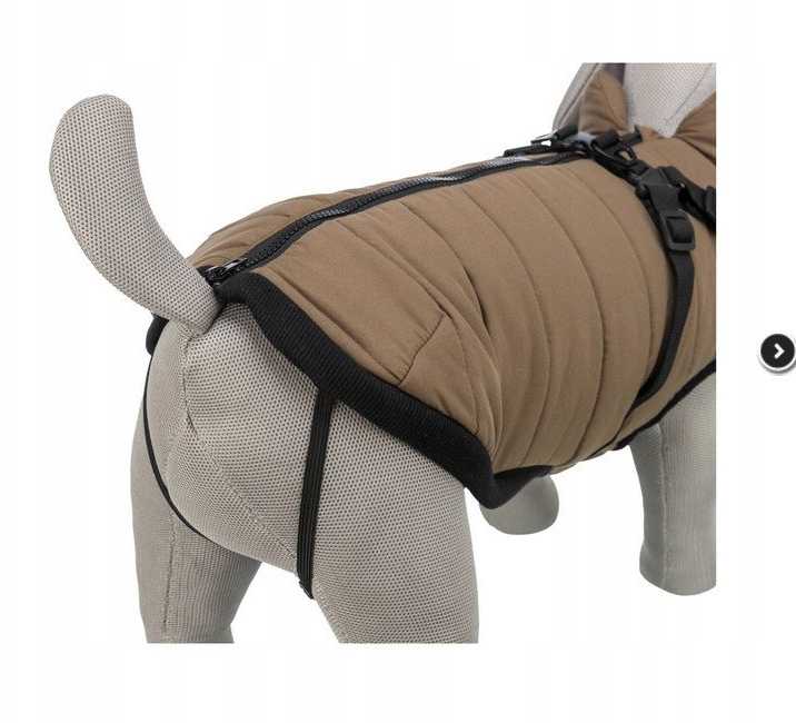 TRIXIE Pirou žieminė striukė su petnešom, S: 33 cm, smėlio