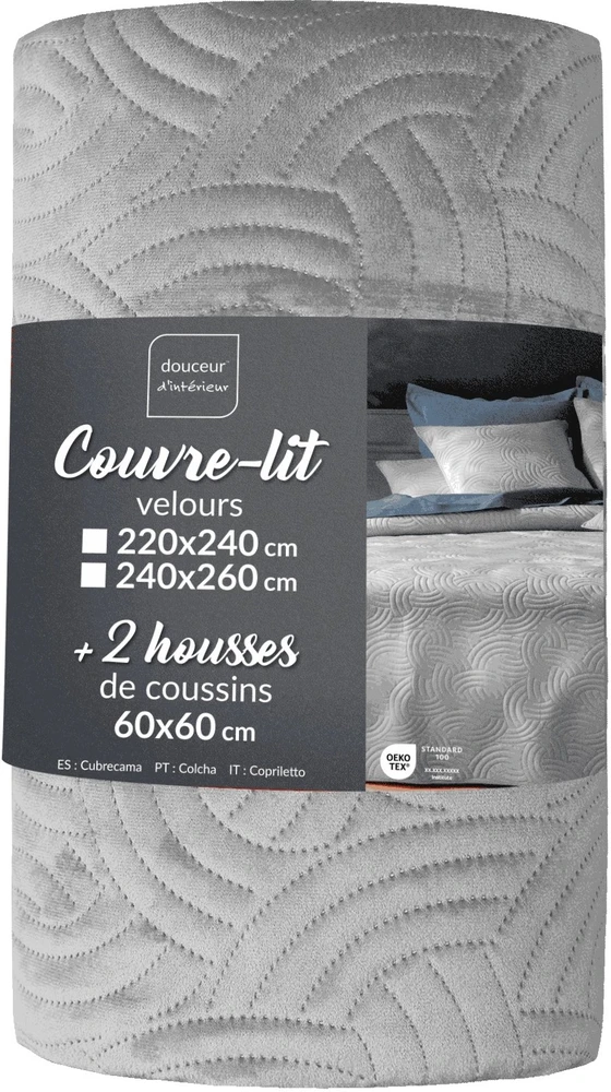 Douceur d`Interieur Velvetinis patalynės komplektas SOLANGE, užklotas + 2 pagalvių užvalkalai