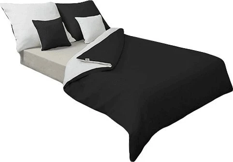 Patalynės komplektas Multitex Patalynė satynowa 220x200 Double Face balta juoda 01+48 KG
