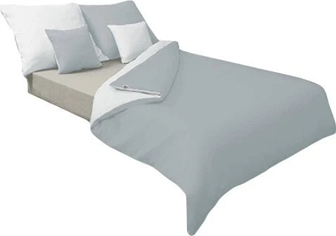Patalynės komplektas Multitex Patalynė satynowa 220x200 Double Face balta sidabrinė 01+42 KG