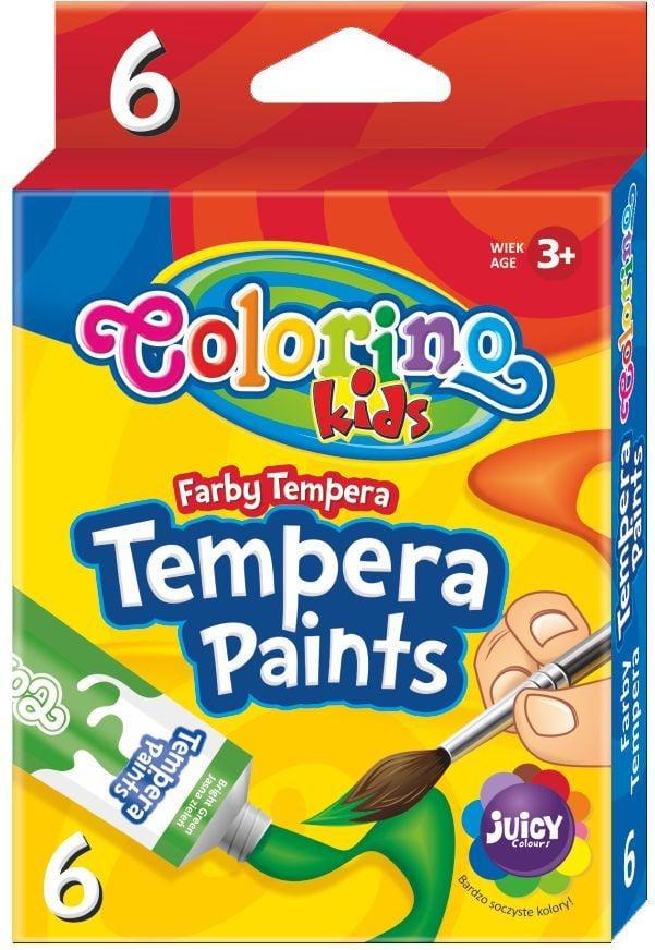 Dažai Colorino Tempera Paint, 6 spalvos, 12 ml