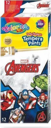 Tempera dažai tūbelėse Colorino Marvel Avengers, 12 spalvų x 12 ml