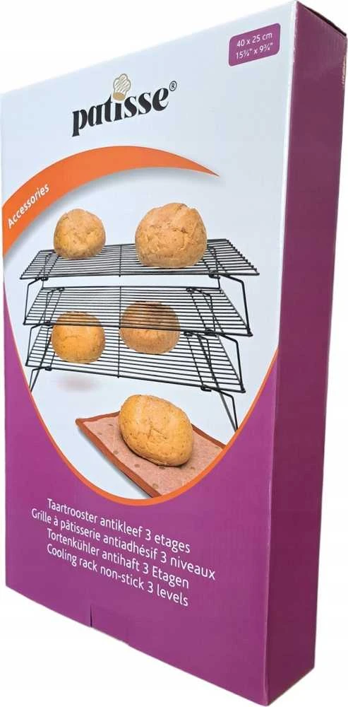Patisse 3 pakopų nelimpantis aušinimo stovas 40x25cm -