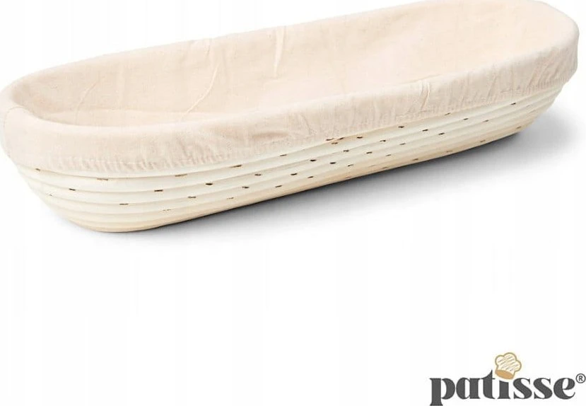 Patisse Ovalus pintas krepšelis su drobe 41x15cm -
