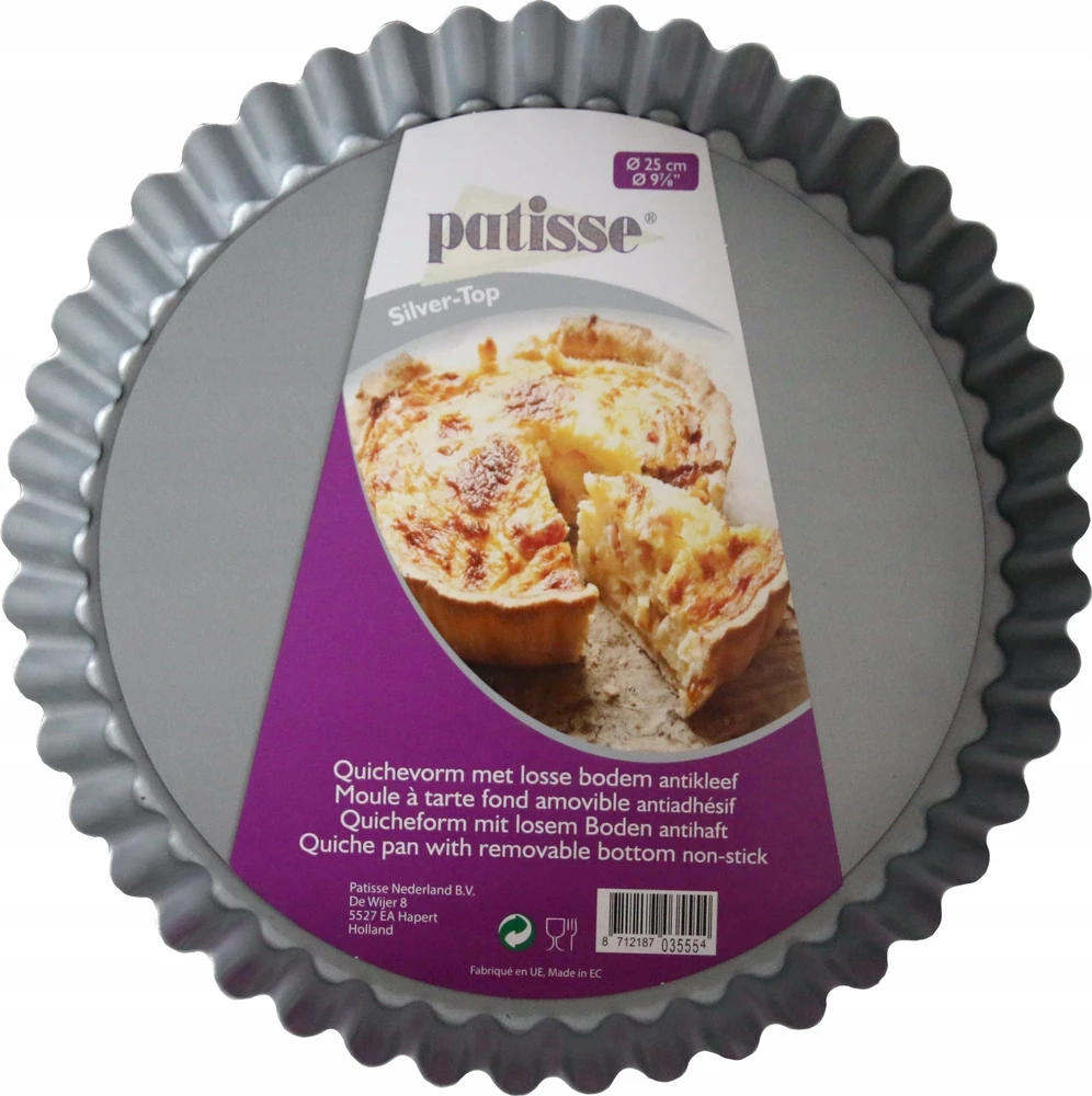 PATISSE Sidabrinis-TOP Gili pyrago skarda, kišas su nuimamu pagrindu 25 cm