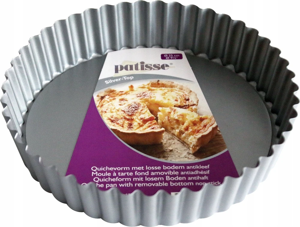 PATISSE Sidabrinis-TOP Gili pyrago skarda, kišas su nuimamu pagrindu 25 cm
