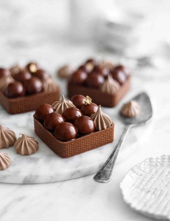 Patisse Perforuotas kvadratinis kepimo žiedas 7cm - Patisse