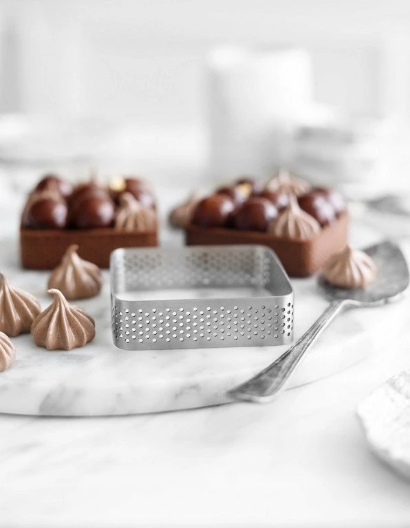 Patisse Perforuotas kvadratinis kepimo žiedas 7cm - Patisse