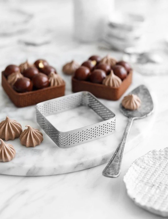 Patisse Perforuotas kvadratinis kepimo žiedas 7cm - Patisse
