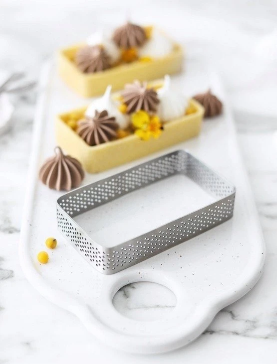 Patisse Perforuotas stačiakampis kepimo žiedas 10x6cm - Patisse