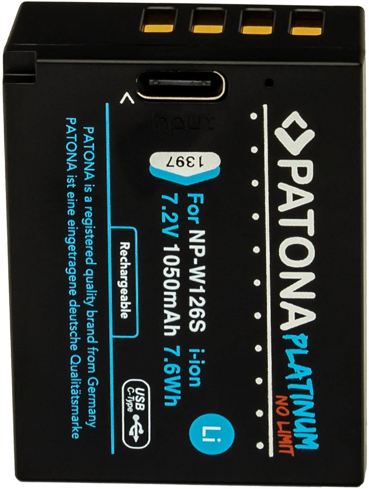 Akumuliatorius Patona PATONA 1397 baterija do aparatu/kamery Litowo-jonowa (Li-Ion) 1050 mAh