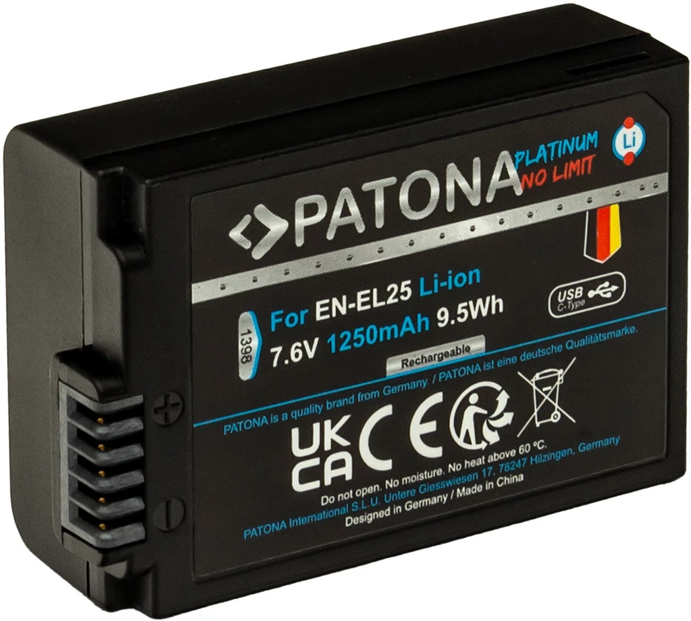 Akumuliatorius Patona PATONA 1398 baterija do aparatu/kamery Litowo-jonowa (Li-Ion) 1250 mAh