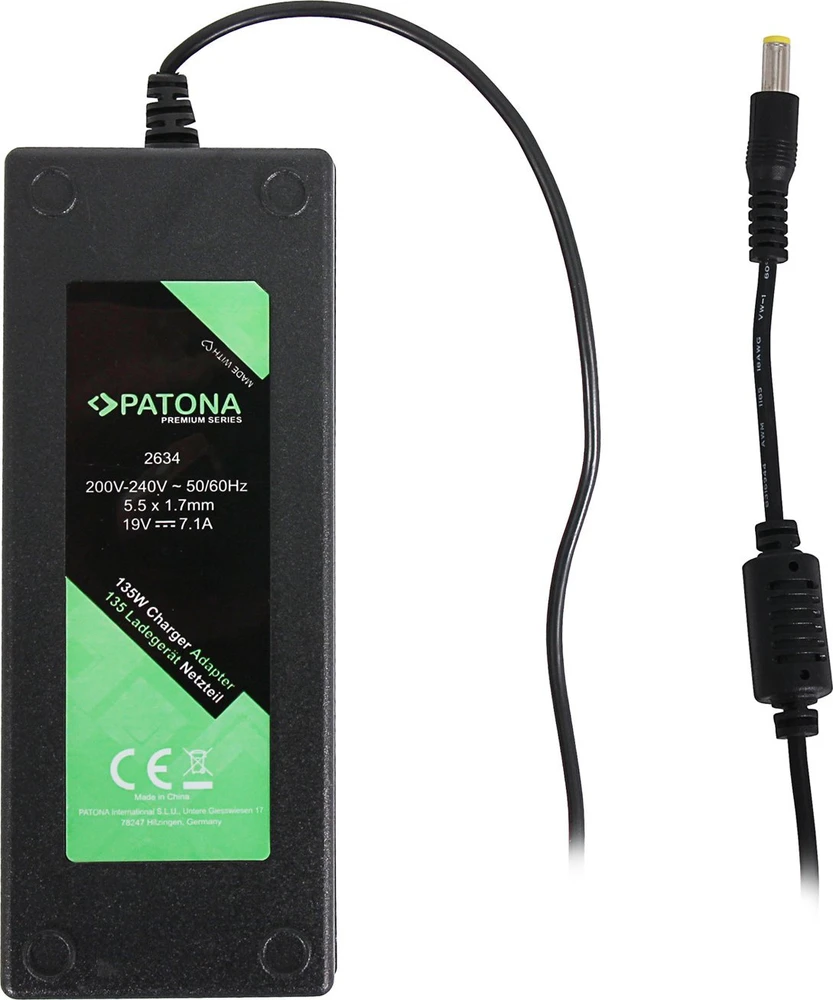 PATONA maitinimo adapteris į ntb 19V/7,1A 135W jungtį 5,5x1,7mm ACER PREMIUM