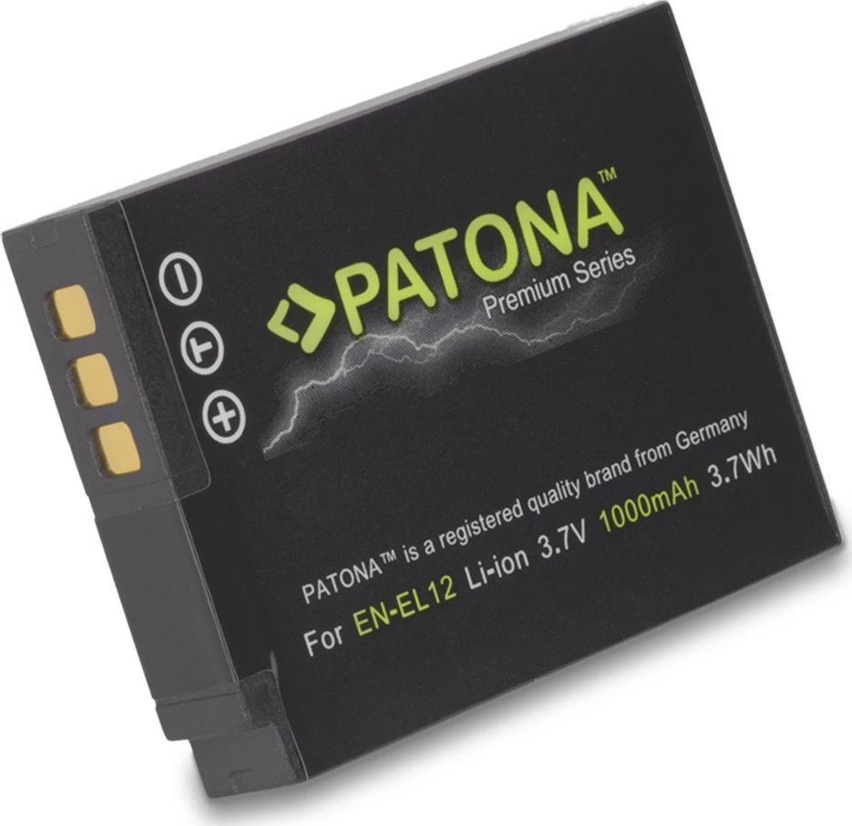 Akumuliatorius Patona Fotobaterie pro Nikon EN-EL12 1000mAh Li-Ion Premium - PT1168