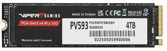 Patriot Viper PV593 M.2 PCI-E Gen5 x4 NVMe2 4TB SSD