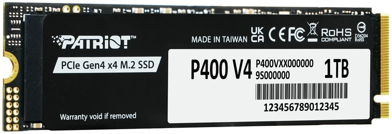 SSD diskas Patriot P400 V4 M.2 PCI-Ex4 NVMe 1000GB 6GB/s (P400VP1TBM28H)