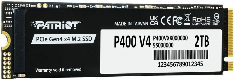 Patriot P400 V4 2 TB, SSD – PCIe 4.0 x4, NVMe 2.0, M.2 2280