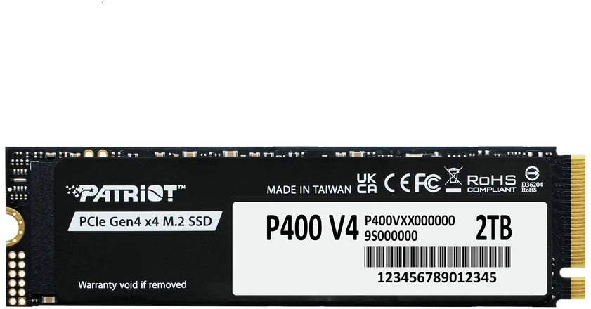 Patriot P400 V4 2 TB, SSD – PCIe 4.0 x4, NVMe 2.0, M.2 2280