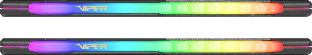 PATRIOT Viper Steel RGB DDR4 32GB 2x16GB 3200MHz su Juodas Heathshield Dual Kit
