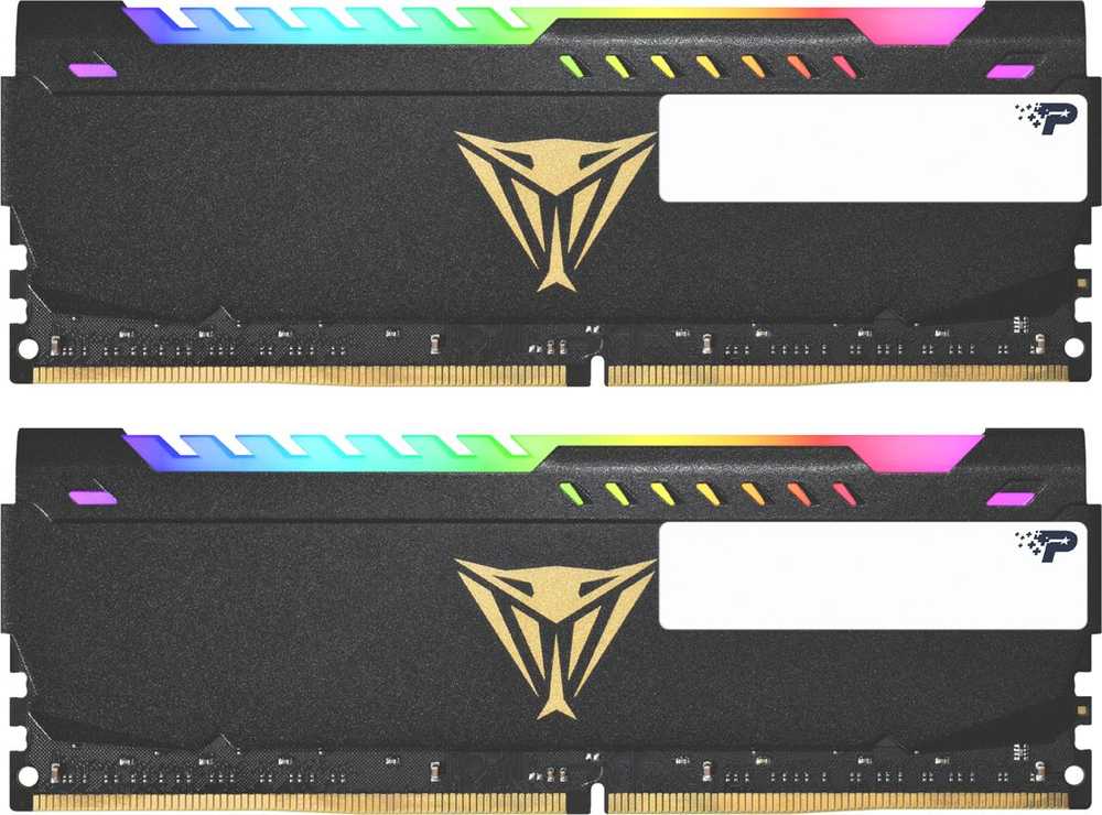 PATRIOT Viper Steel RGB DDR4 32GB 2x16GB 3200MHz su Juodas Heathshield Dual Kit