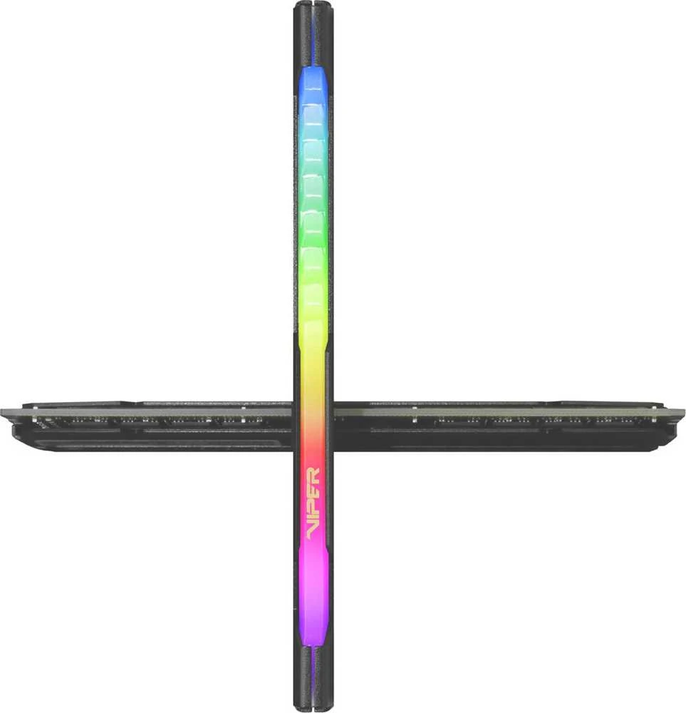 Operatyvioji atmintis RAM PATRIOT Viper Steel RGB DDR4 32GB 2x16GB 3600MHz w/ Juodas heatshield Dual Kit