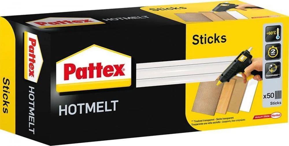 Pattex klijų lazdelės 11 mm x 200 mm, skaidrus 50 vnt.