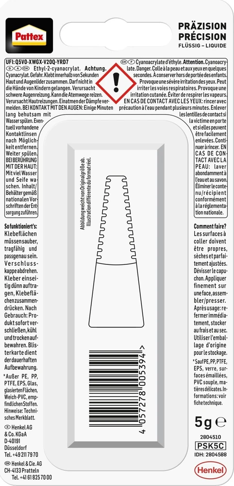 Pattex Pattex Sekundenkleber Präzision 5g