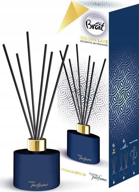 Dekoratyvinis oro gaiviklis su lazdelėmis Brait Golden Lake 100ml