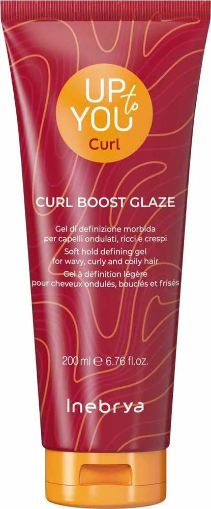 Inebrya Up To You Skirtas garbanotiems plaukams Boost Glaze formavimo gelis garbanotiems / banguotiems plaukams, 200 ml