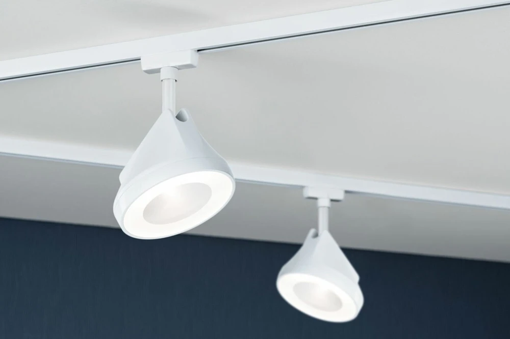 Paulmann bėgių prožektorius URail ARENA 15W DIM 850lm 2700K 230V baltas RAL9003 / metalas