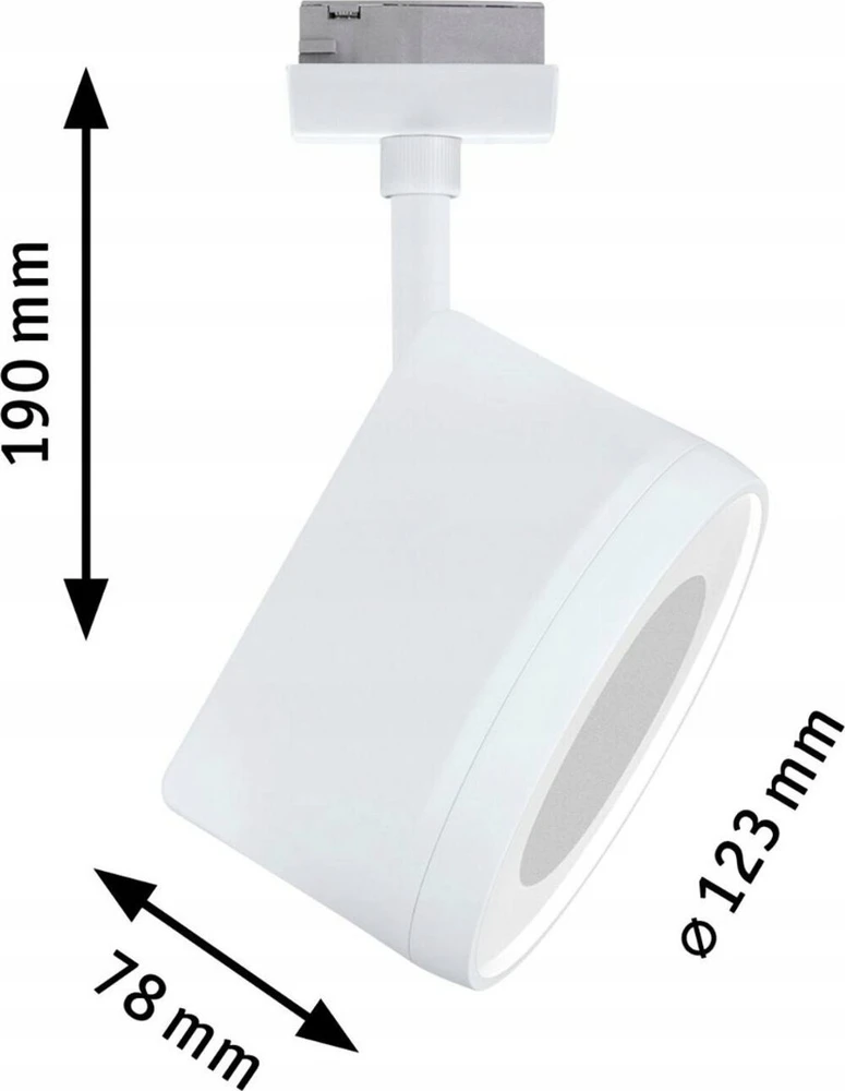 Paulmann bėgių prožektorius URail ARENA 15W DIM 850lm 2700K 230V baltas RAL9003 / metalas