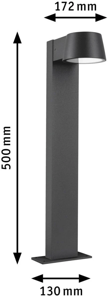 Paulmann CAPEA LED sodo šviestuvas 6W 450lm 2200K 500mm IP44 230V antracito spalvos aliuminis