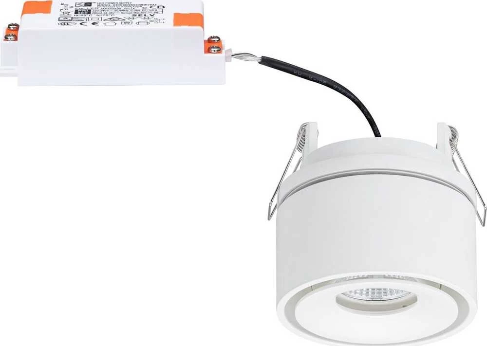 Paulmann įleidžiamas šviestuvas LED Spircle baltas matinis 8.0W 3000K 36 laipsnių