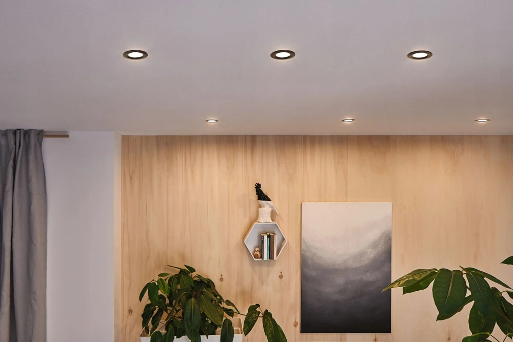 Paulmann Įleidžiamas šviestuvas NOVA LED PLUS DIM pakreiptas GU10 max.35W 93mm IP65 230V matinis juodas / aliuminis