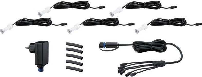 Paulmann Outdoor Plug and Shine MicroPen IP67 5x0.22W 3000K 24V Basic Set Plastic (PL93695) – Paulmann