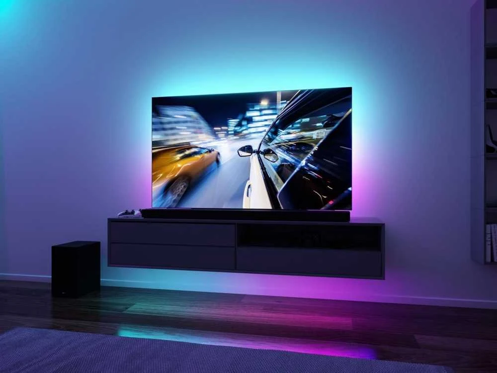 Taśma LED Paulmann Rinkinys taśma LED TV 75cali USB + pilot Dynamic Rainbow RGB 5W 5V juoda