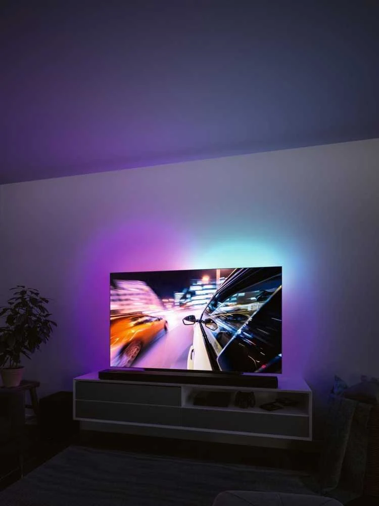 Taśma LED Paulmann Rinkinys taśma LED TV 75cali USB + pilot Dynamic Rainbow RGB 5W 5V juoda