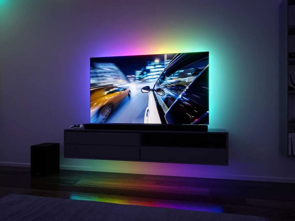 Taśma LED Paulmann Rinkinys taśma LED TV 75cali USB + pilot Dynamic Rainbow RGB 5W 5V juoda