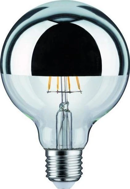 Paulmann LED šaltinis G95 veidrodis 7W 230V 680lm E27 2700K Sidabrinė pritemdoma