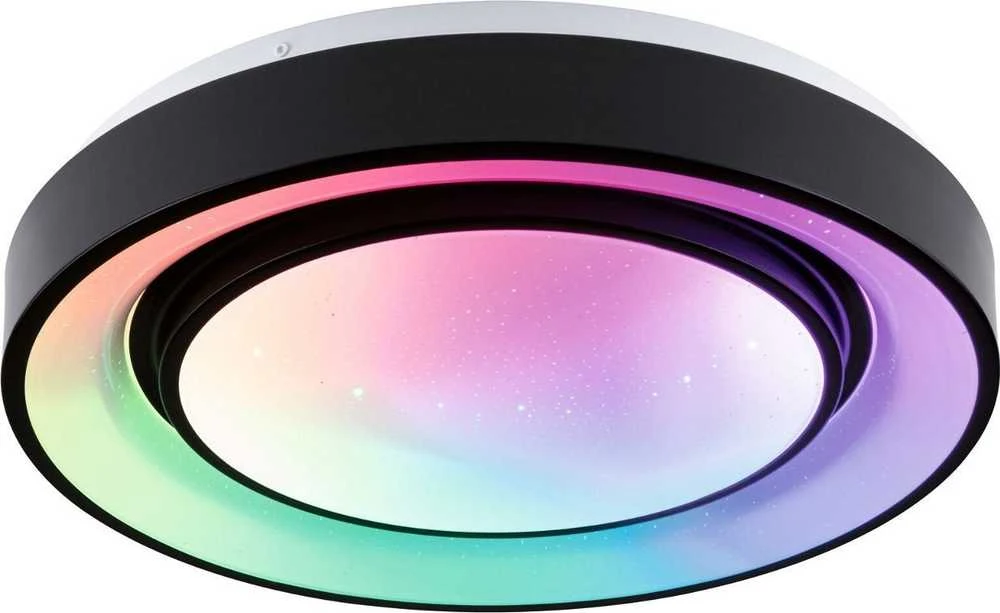 Lubinis šviestuvas Paulmann Panel Rainbow Dynamic 22W RGB Variable balta/juoda lubų lempa